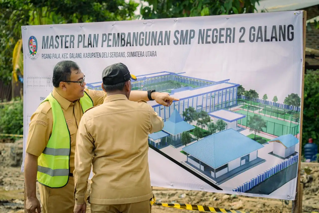 Bupati Groundbreaking Gedung SMPN 2 Galang, Harapkan Jadi Sekolah Unggulan